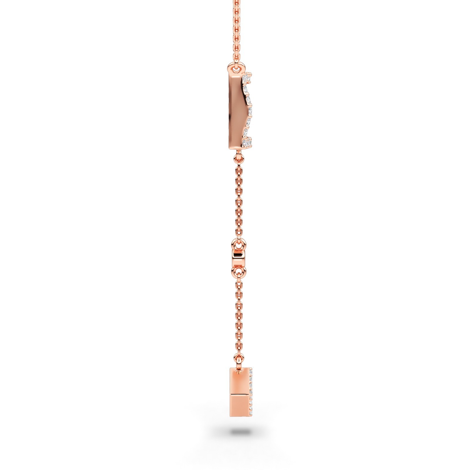 Diamond Pendant with Chain in 10K 14K 18K Gold Platinum & Silver Elegant Jewelry