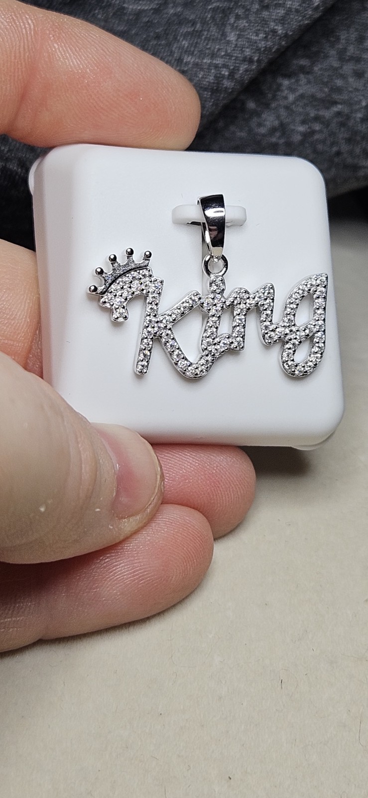 Moissanite Sterling Silver King Pendant 1.50ctw