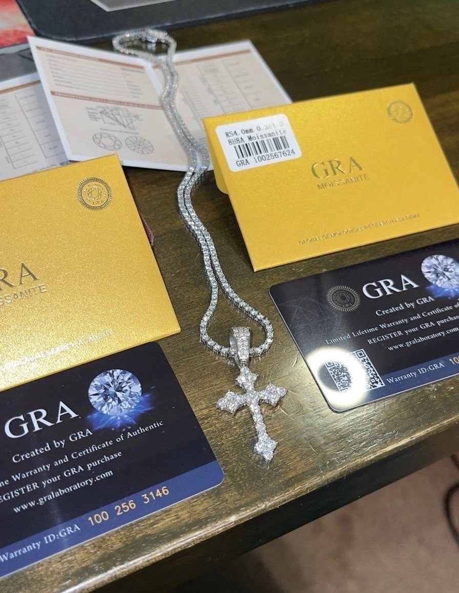 Cross Pendant & 2mm 18 Inch Tennis Chain 925 Silver