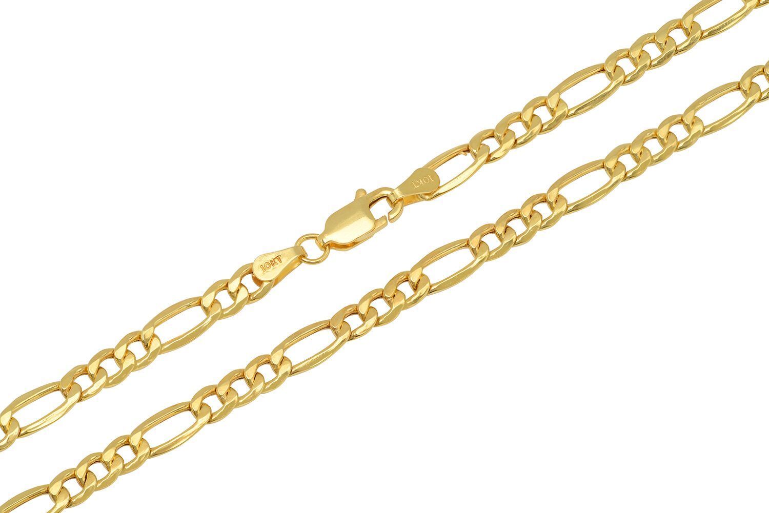 10k Yellow Gold 2mm-9.5mm Figaro Link Chain Necklace Bracelet 7″-30″ Hollow