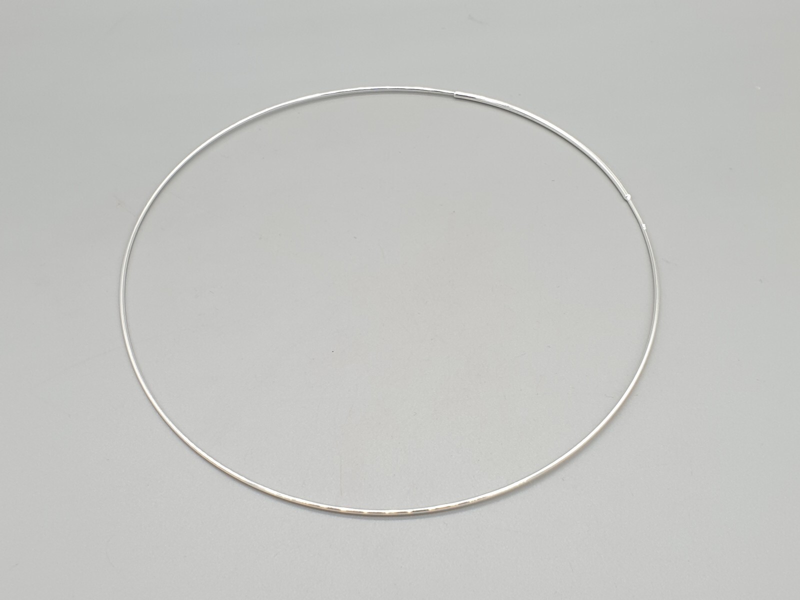 925 Sterling Silver Choker 1mm Collar Neck Wire Necklace 15-16″ Minimalist
