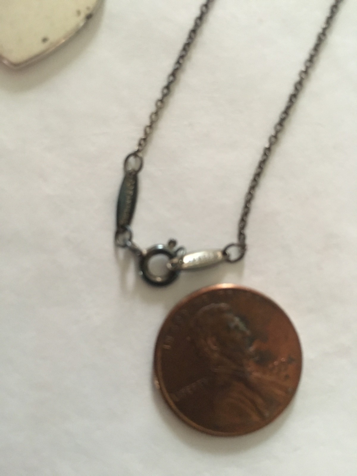 smaller TIFFANY PERETTI SILVER bean necklace & tiffany siver key chain