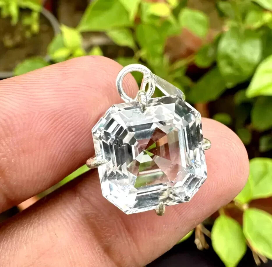 Natural 22.17 Ct Ceylon White Sapphire Asscher Cut AGL Certified Loose Gemstone