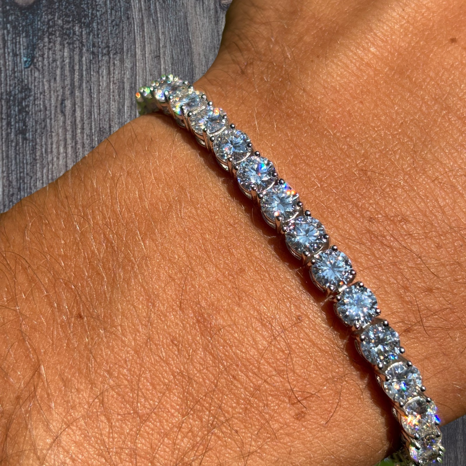 5mm Tennis Bracelet – Moissanite Or CZ – 925 Silver or 14k Gold/Rose Vermeil