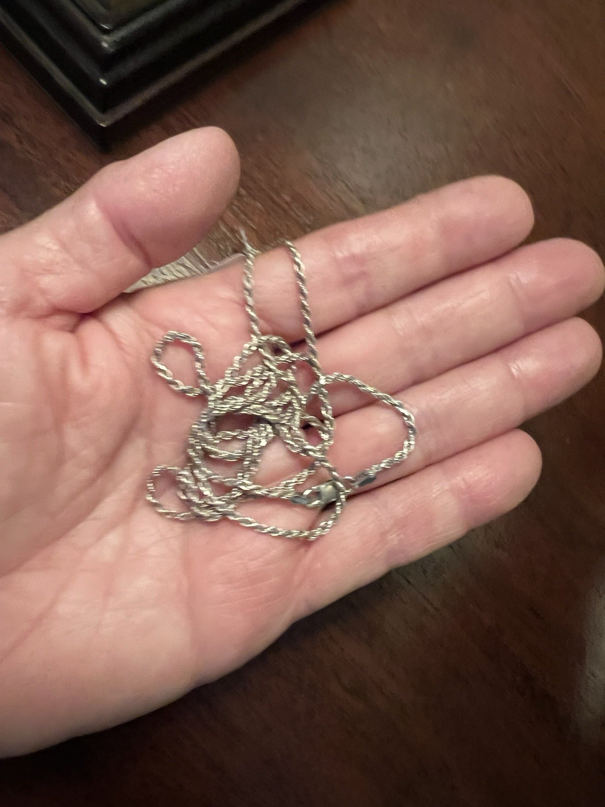 929 ITALY Sterling Silver Twisted Rope Chain 30 Inches 2mm Width, 8.83gm