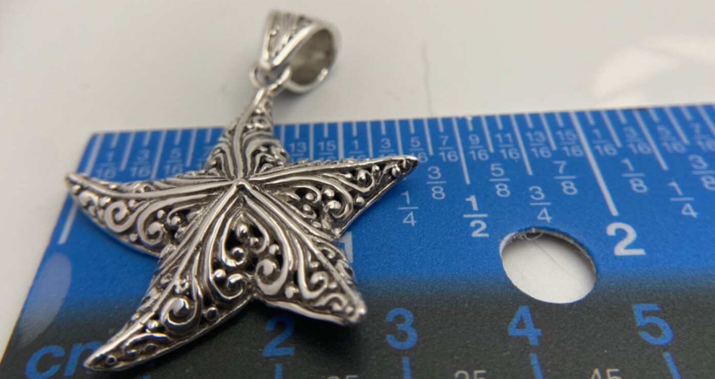 Sarda, Bali Handmade,Beautiful, 925, Star Fish Pendant “Perfect For The Beach”