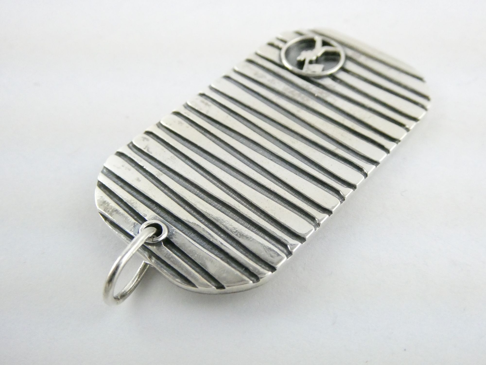 Sterling Silver Live Life Like a 3-1 Count Dog Tag Pendant 925 20g 2.25 Inches