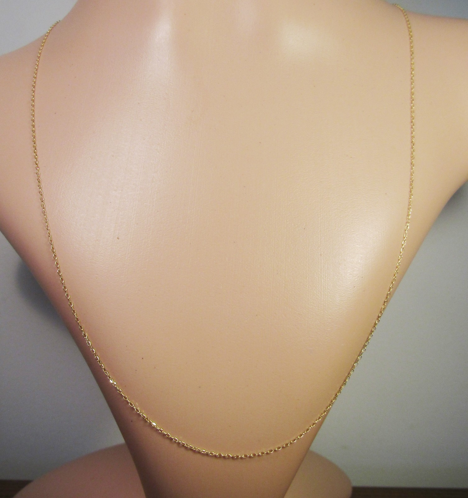 100% BRAND NEW 9K Solid Yellow Gold 1.2mm Link Necklace Chain 70cm Lobster Clasp