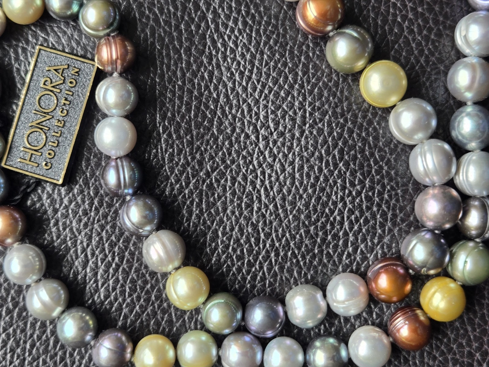 Honora Baroque Multicolor Pearl Necklace and Earrings Set QVC New In Box , Pouch