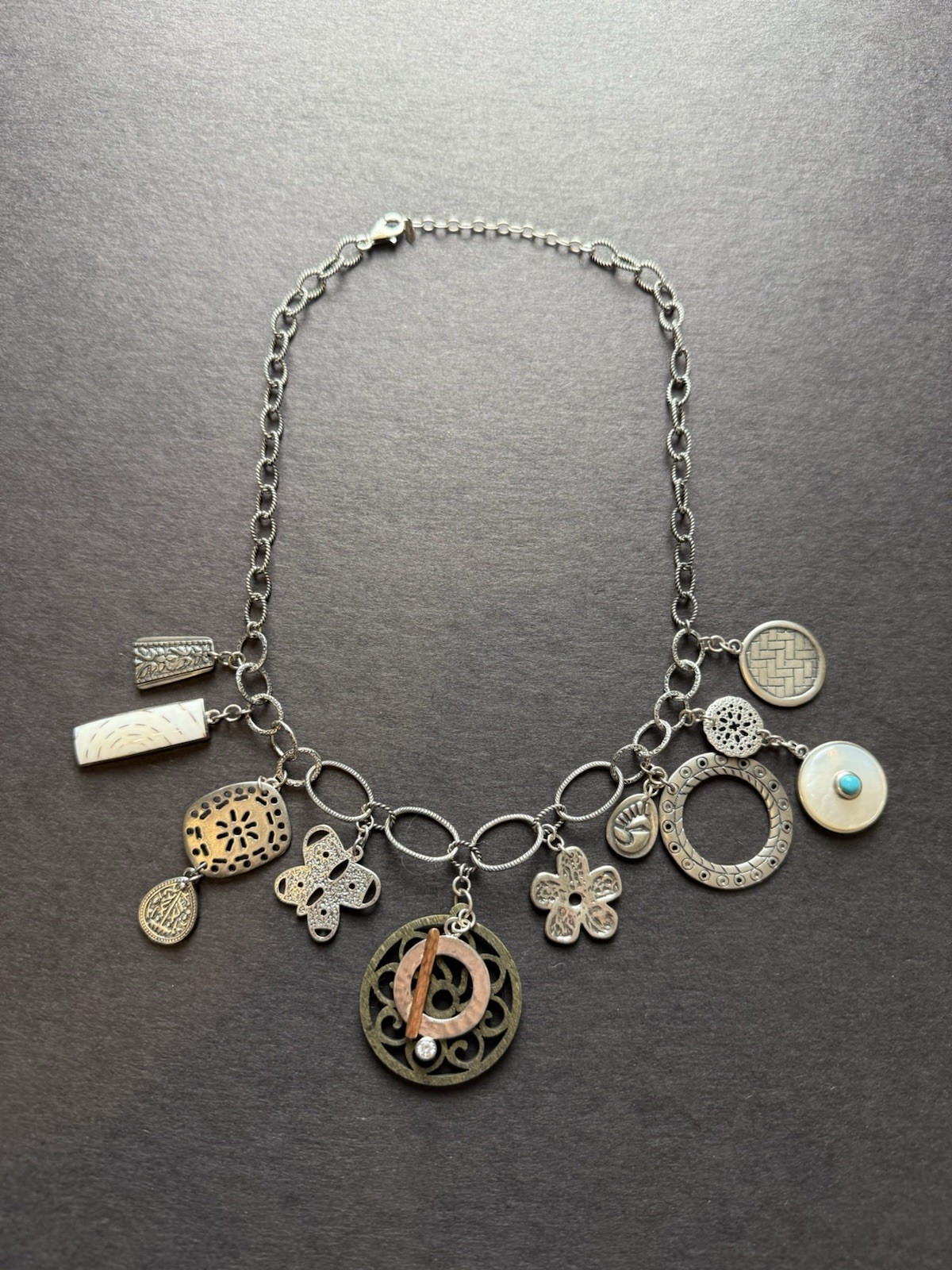 Silpada 925 Sterling Silver 10 year consultant appreciation Charm necklace