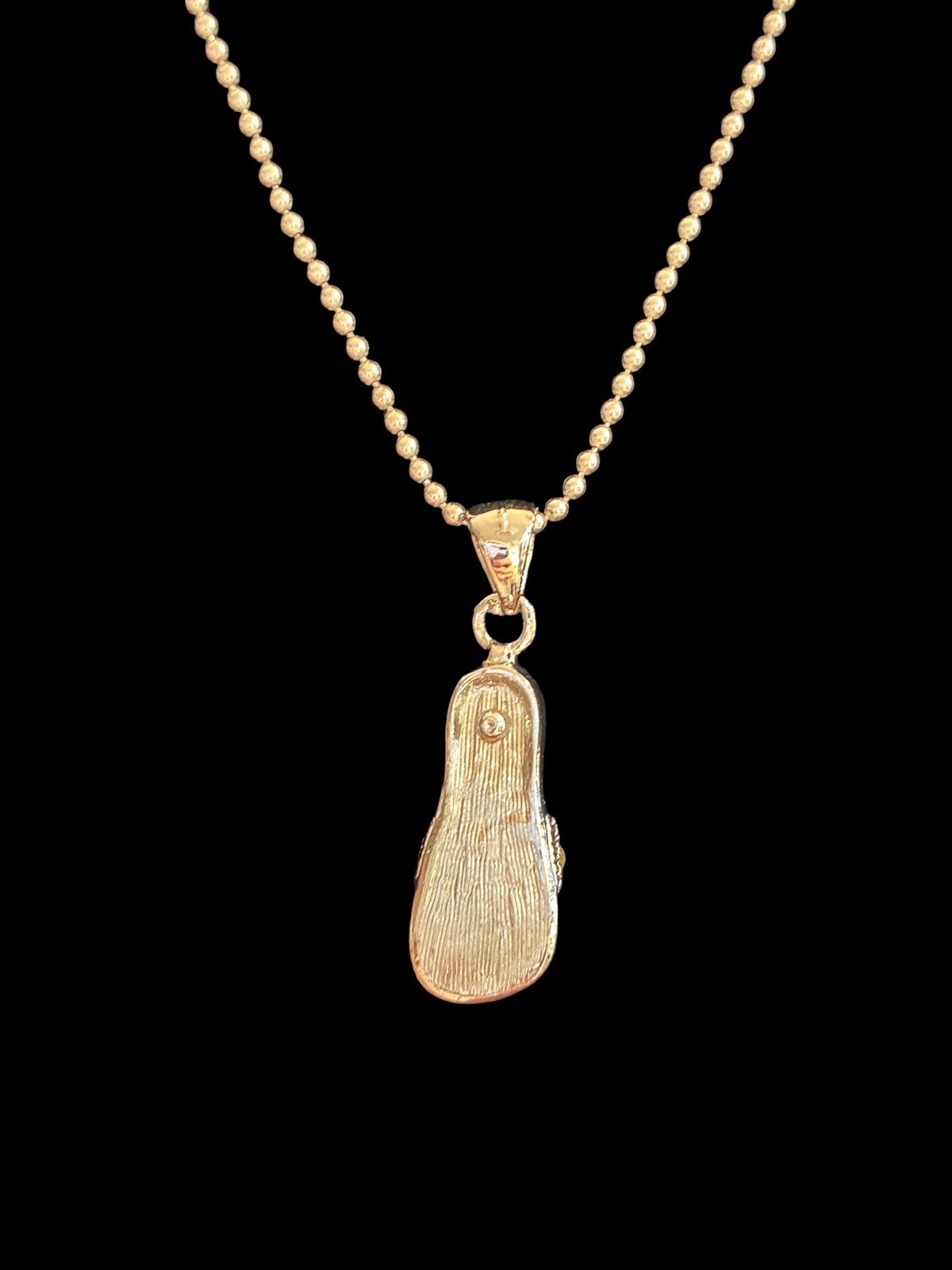 Flip Flop Pendant On Sterling Silver 925 Chain Necklace