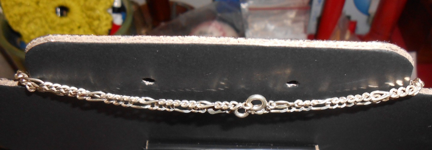 22″ and 23.5″ FIGARO NECKLACE CHAINS MARKED 925 ITALY – 18.57 GRAMS PRE-OWNED