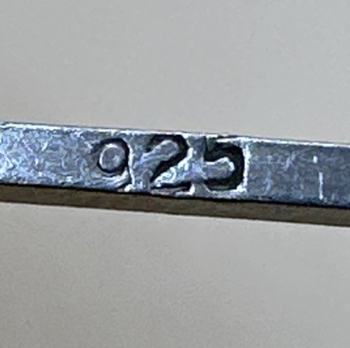 Vintage 925 Sterling Silver Bar Link Chain Necklace