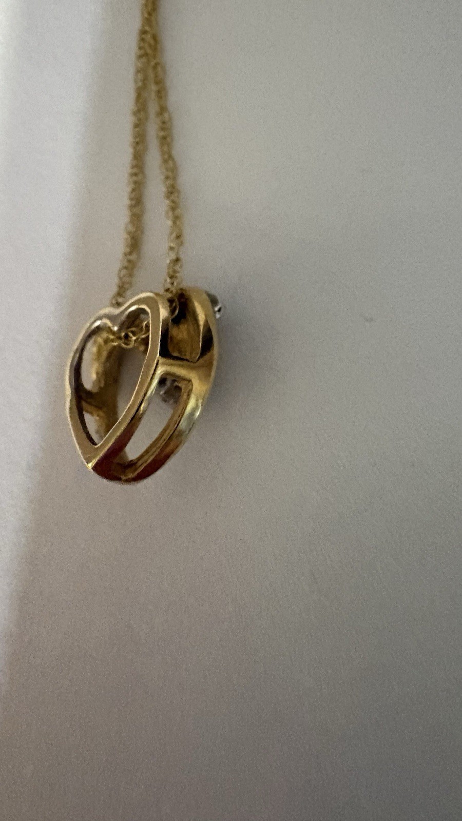 Heart Diamond Pendant 16 In 10 K NWT