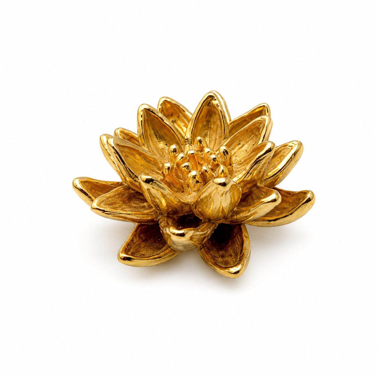 MENE 24K Pure Gold Water Lily Pendant Charm 6.2g w/ Original Box