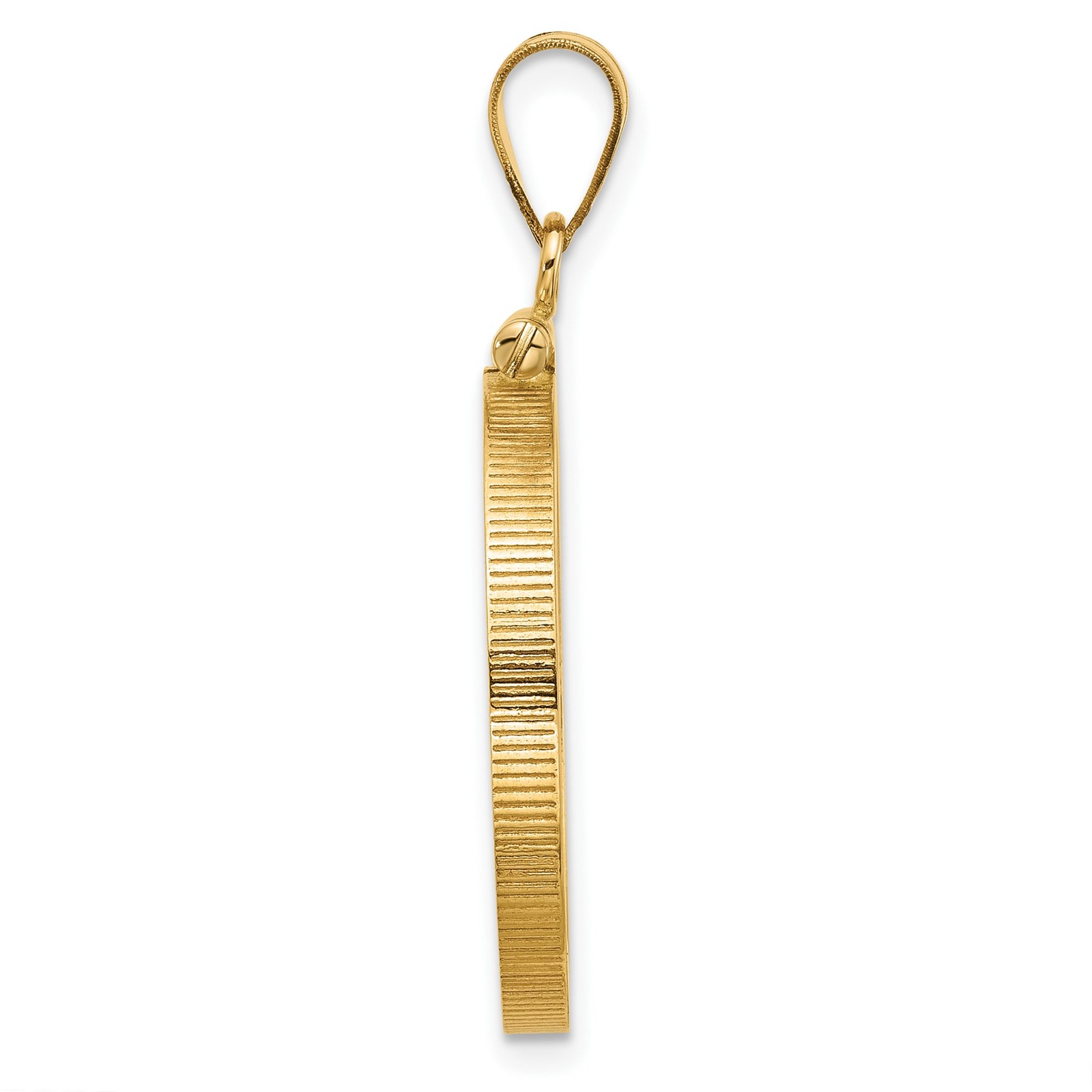 1/4 oz $10 American Gold Eagle Coin Bezel 22mm Reeded Prong 14k Yellow Gold