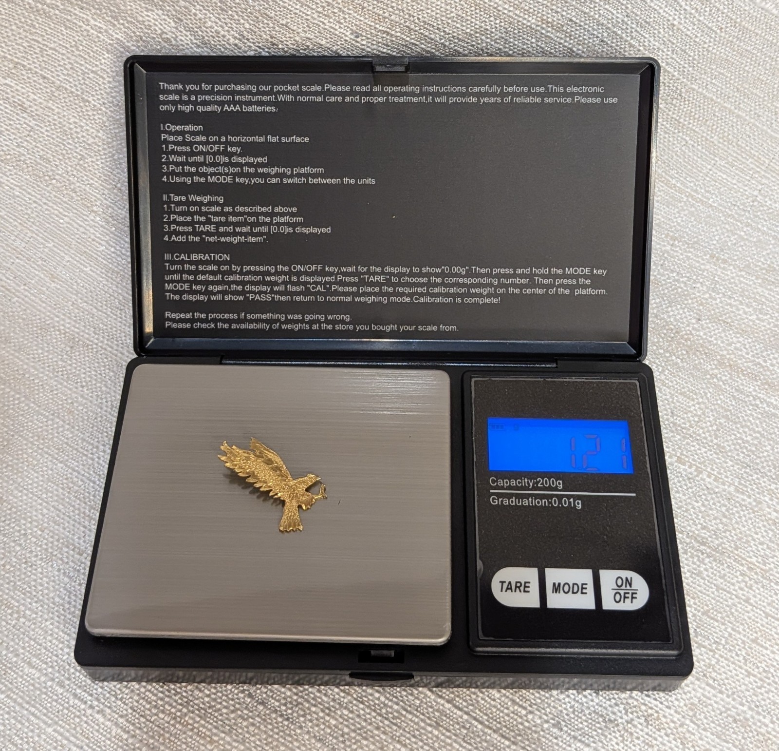 14K Yellow Gold Eagle Bird Charm Pendant 1.21 Grams. Excellent Condition Vintage
