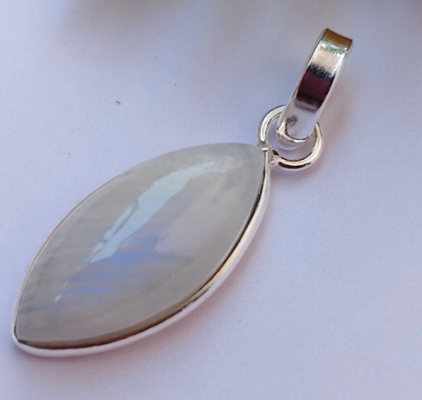 Rainbow Moonstone Gemstone Pendant 925 Sterling Silver Handmade Jewelry Gift For