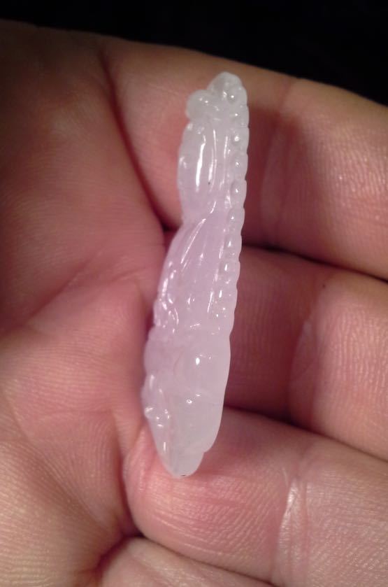Beautiful Jadeite Jade Quan Yin Pendant – Very Light Violet Jade