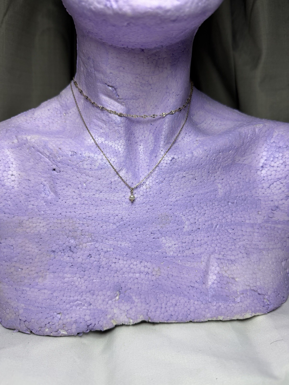 Elegant authentic Argento Vivo layered necklace crafted in 18KT gold over #06