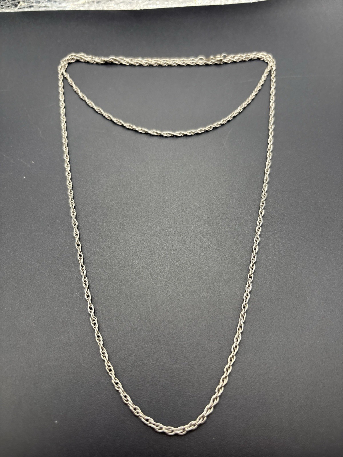 30″ Sterling Silver 2MM Rope Chain Necklace 7 Grams C19
