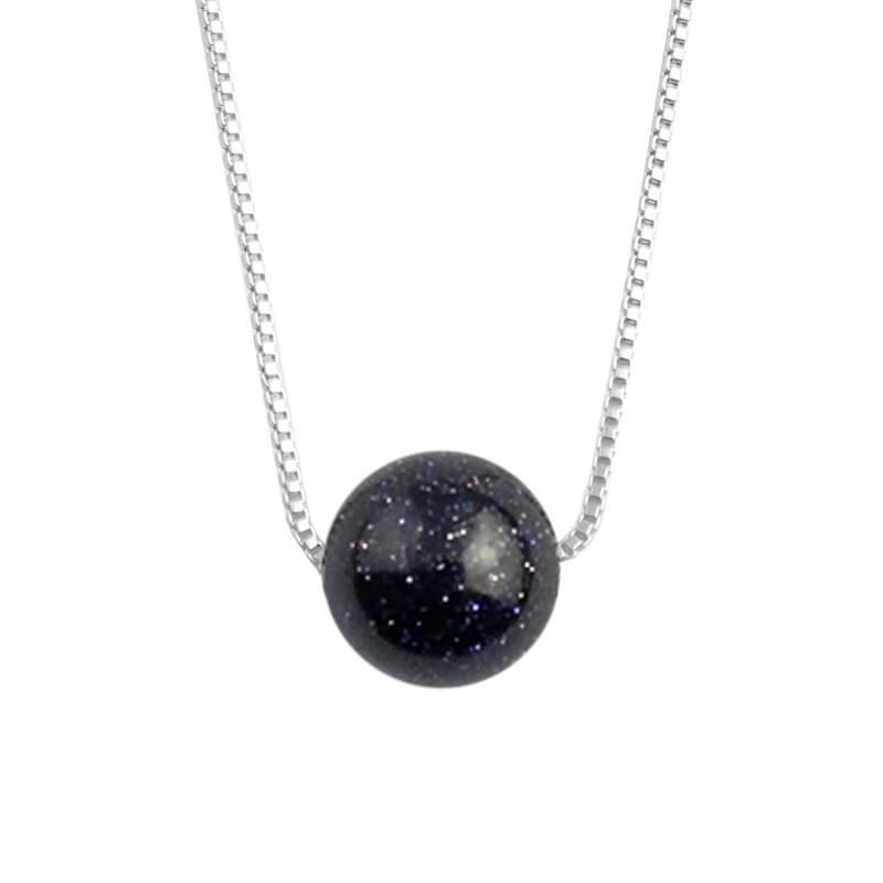 Women Natural Boho Summer Crystal Beaded Necklace Korean Style Minimalist Chain