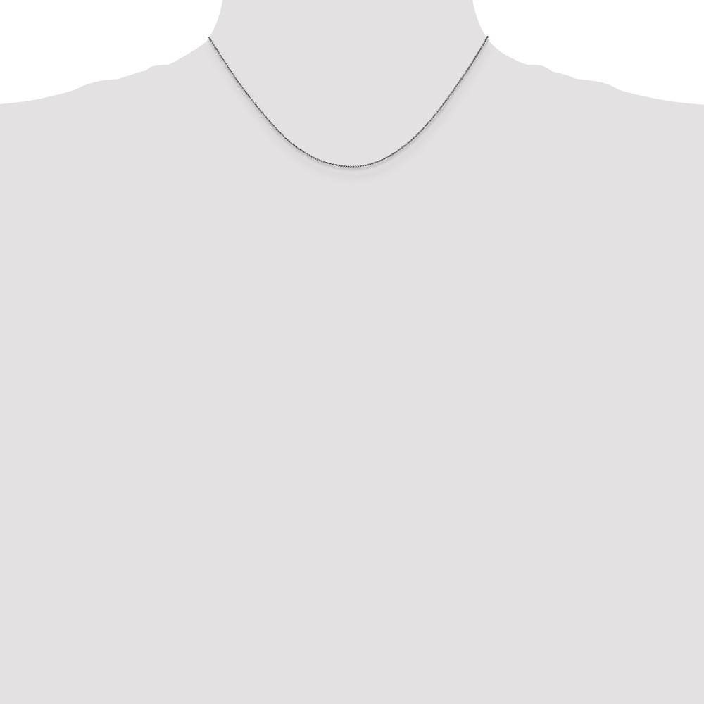 10k White Gold .85mm Spiga Chain Necklace 16″ 1.24gm