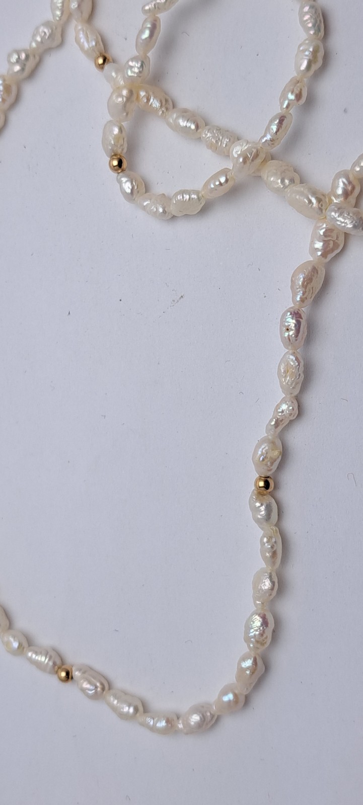 New Necklace Freshwater Pearl 14kt Gold 24 Inches