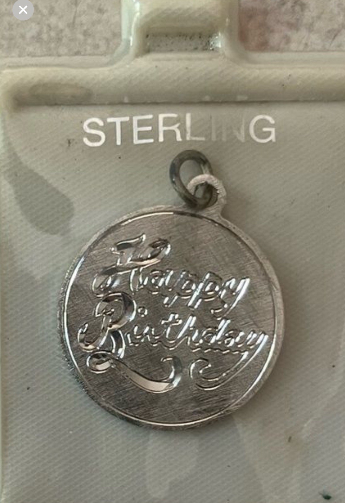 Sterling Silver “Happy Birthday ” Pendant Brand New