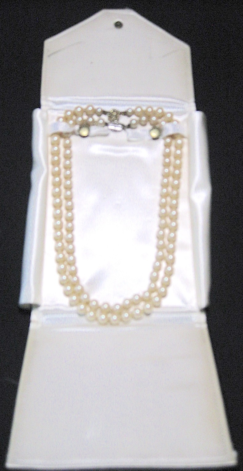 Vintage Japanese Akoya Pearl Double Strand Nesting Set 16″ 6mm & 17″ 7mm.