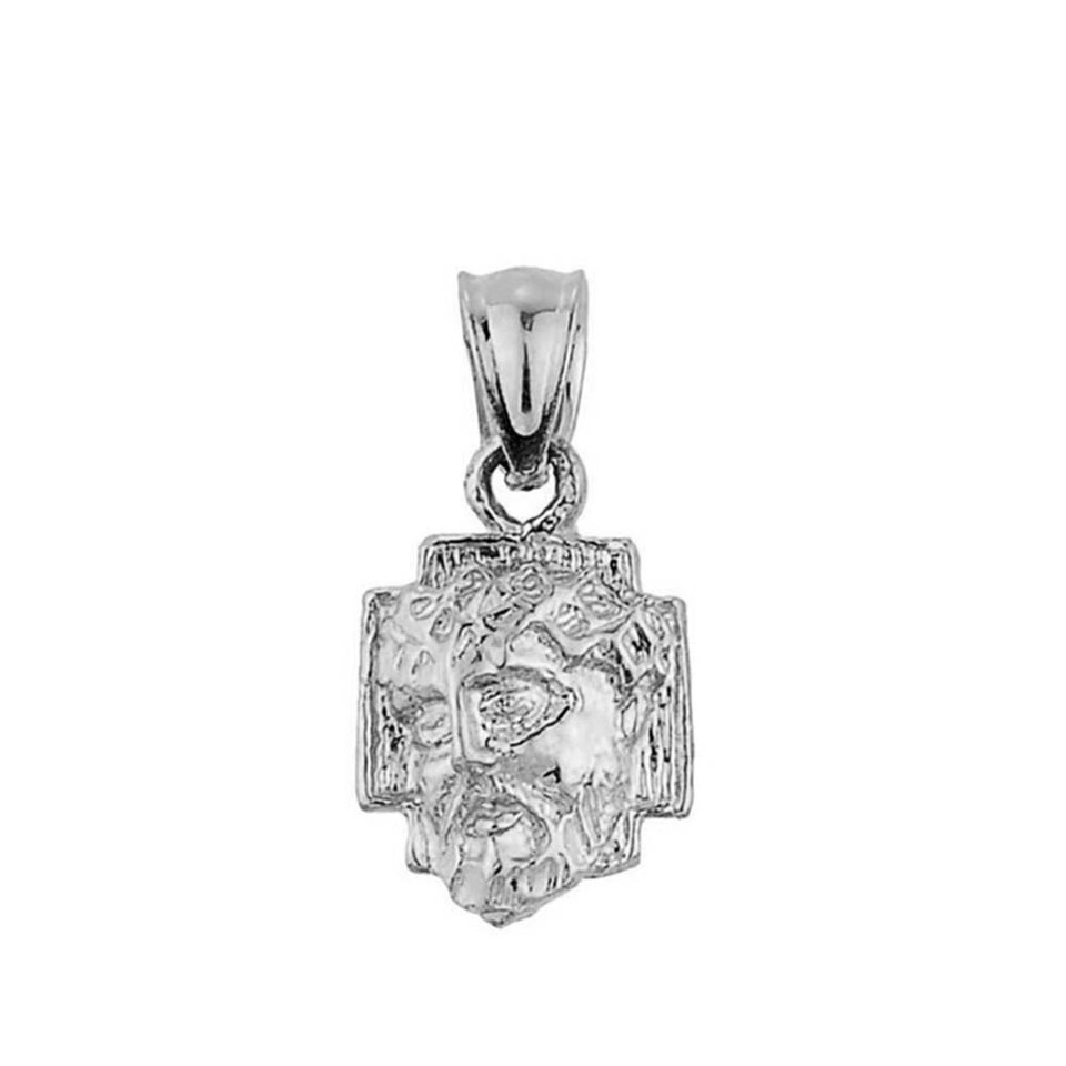 Solid Gold Jesus Face Pendant (Available in Yellow/Rose/White Gold)