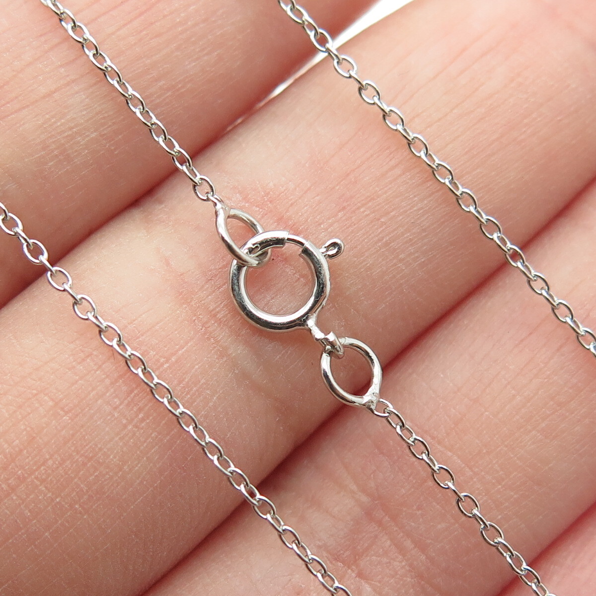 925 Sterling Silver Real Cushion-Cut Amethyst Cable Chain Necklace 18″