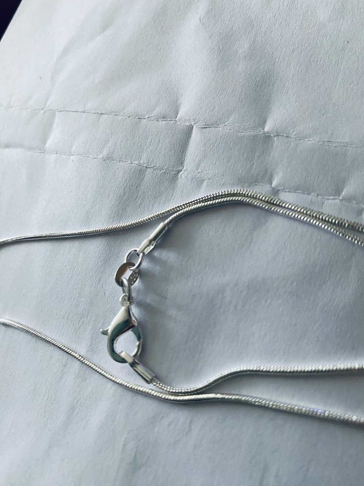 Vintage Aqua Chalcedony Big Pendant 925 Silver 20”chain.4x2cm UK Seller VGC