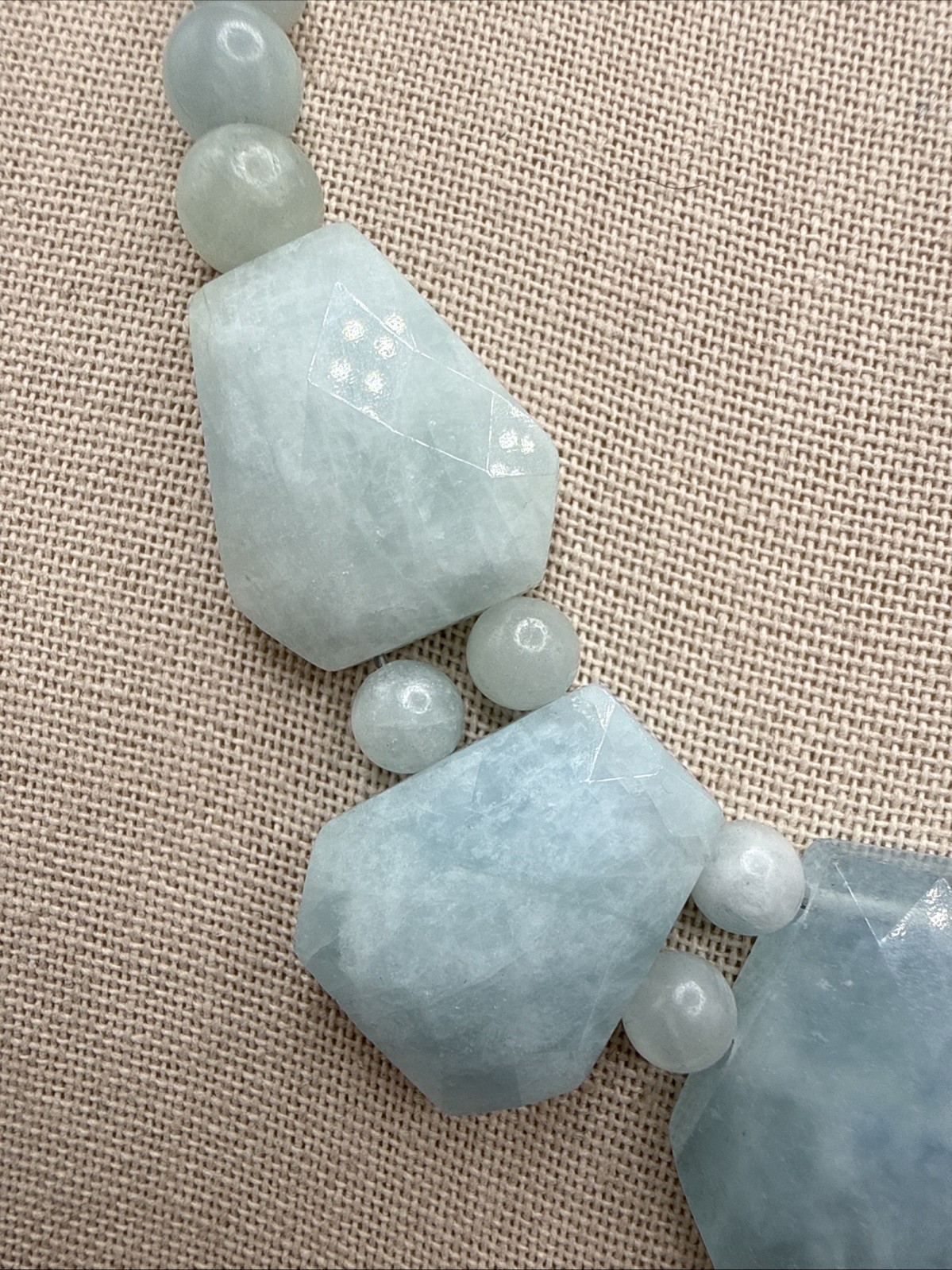 Jay King Natural Blue Aquamarine Sterling Silver Necklace 18-21”