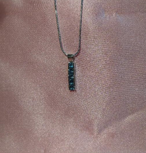 5 STONE LONDON BLUE TOPAZ 4mm PENDANT- .925 STERLING SILVER 1.50ctw