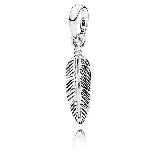 Authentic Pandora Spiritual Feather Pendant #397216