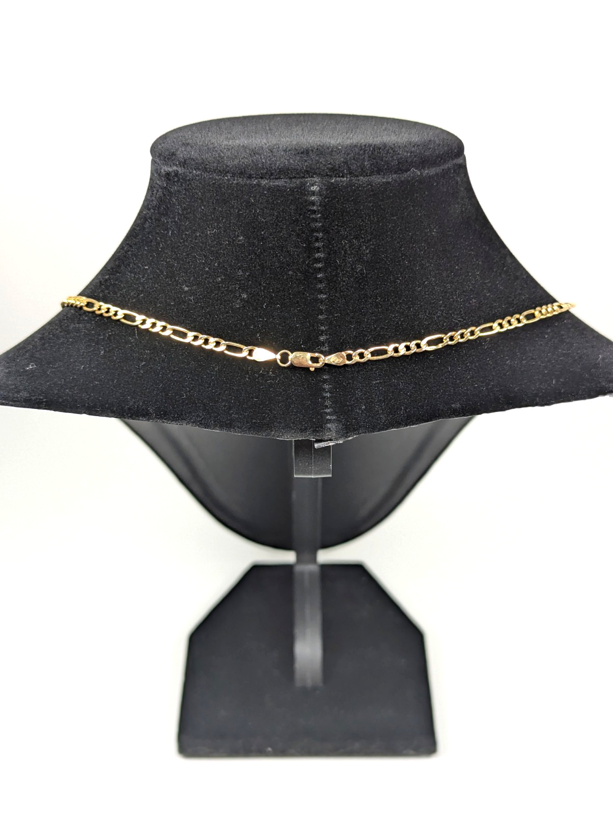 Vintage 10K SOLID Yellow Gold Figaro Necklace Chain Jewelry 20″ Gift FREE S&H