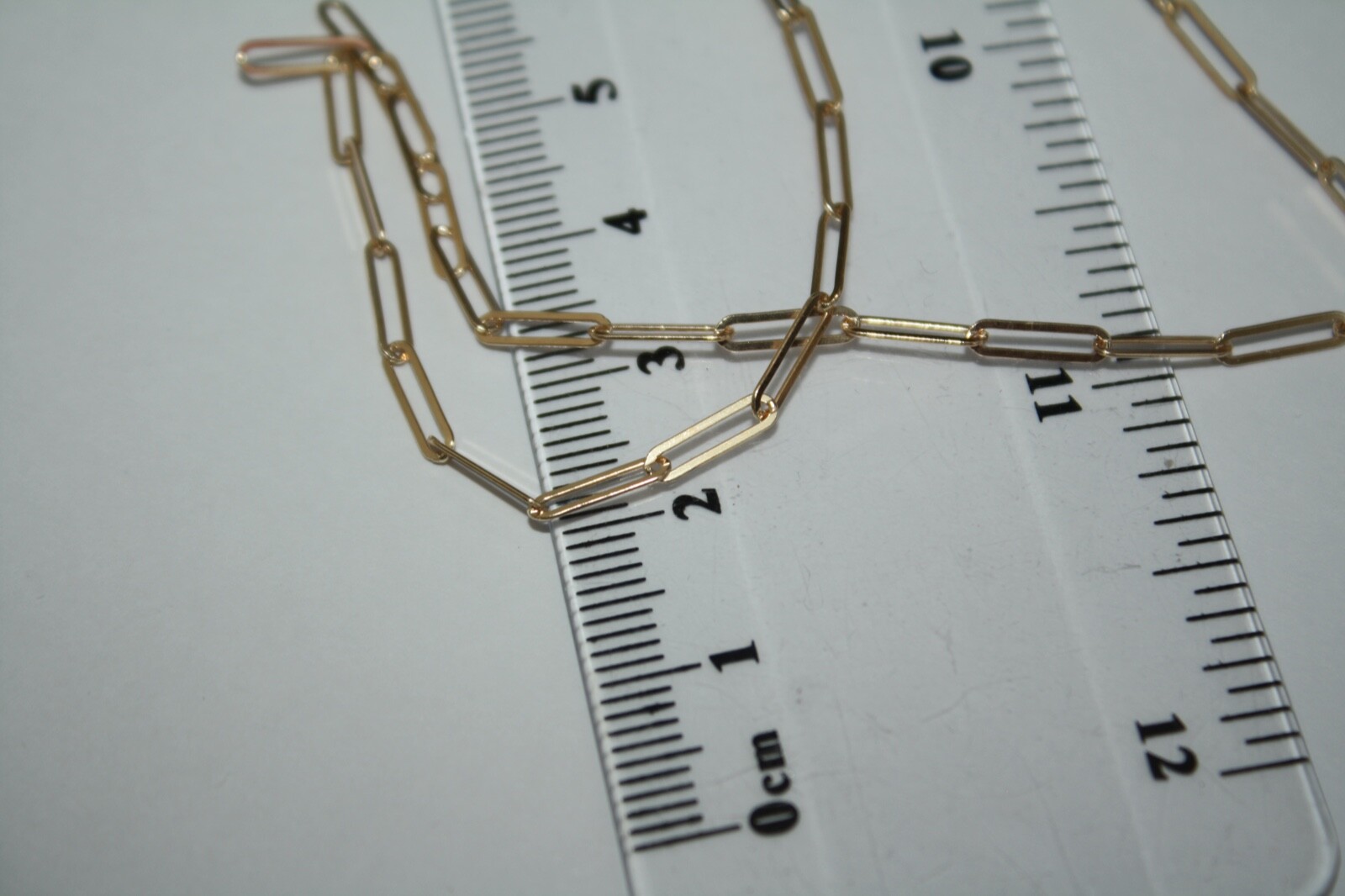 100% Genuine 9k Solid Yellow Gold Long Link Paperclip Chain 70cm. Brand New