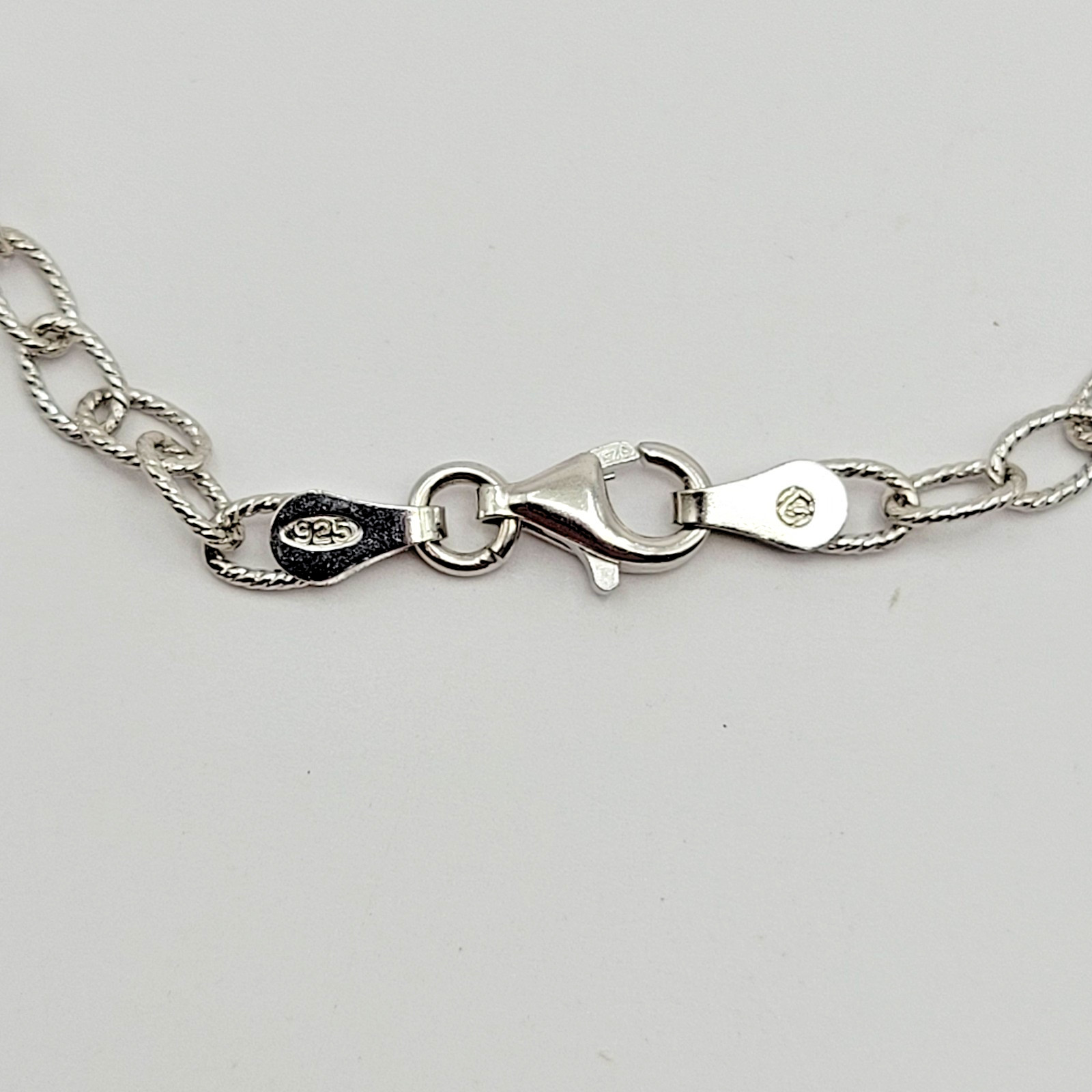QVC Italian Silver Sterling 3.4mm Oval Twist Cable Link Chain Necklace – 18″