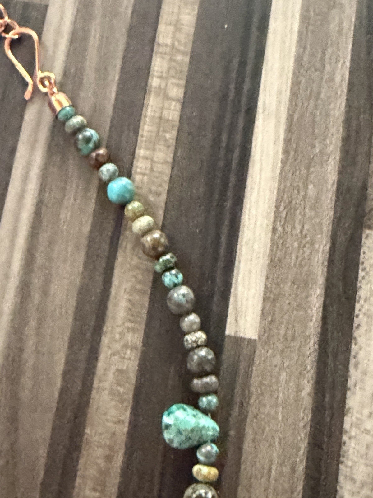 Jay King DTR Mine Finds Rose GoldTone Metal Turquoise Beaded Necklace