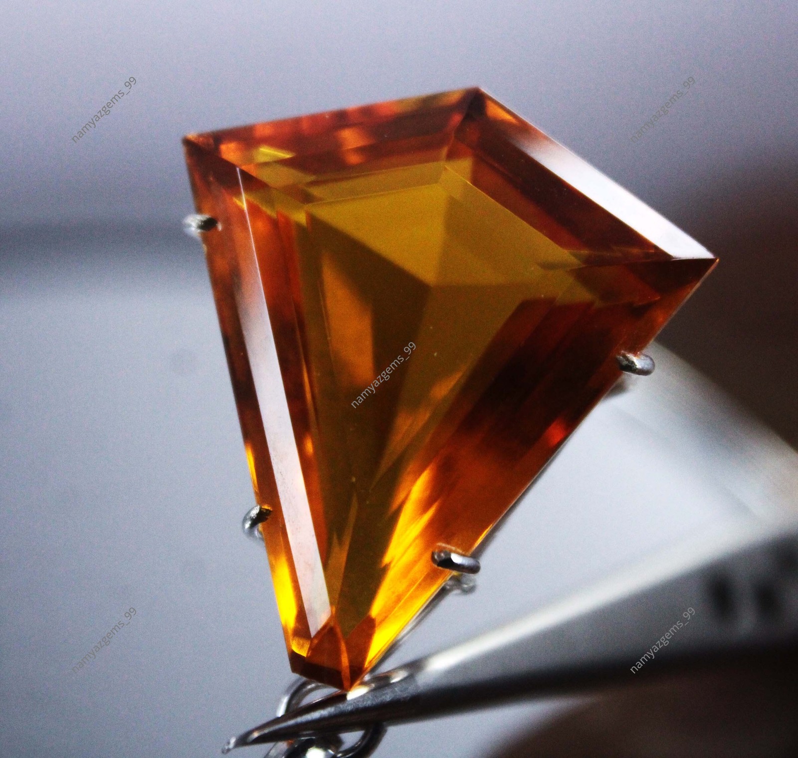 59.75 Ct Natural Imperial Topaz Loose Gemstone 925 Sterling Silver Pendant Fancy