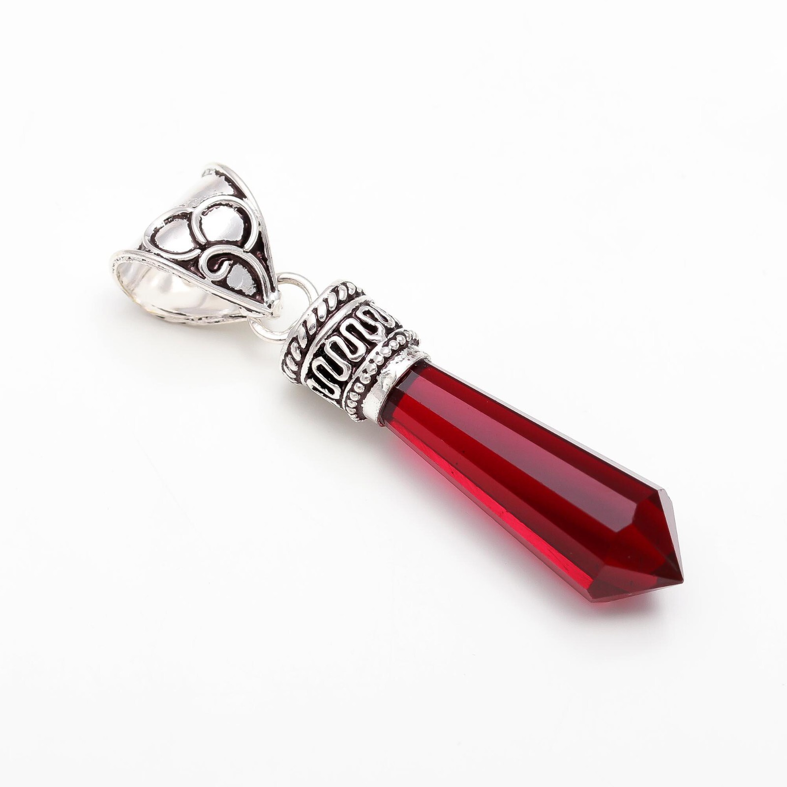 Garnet Gemstone Handmade Pendant 925 Sterling Silver Pendant Gift For Her