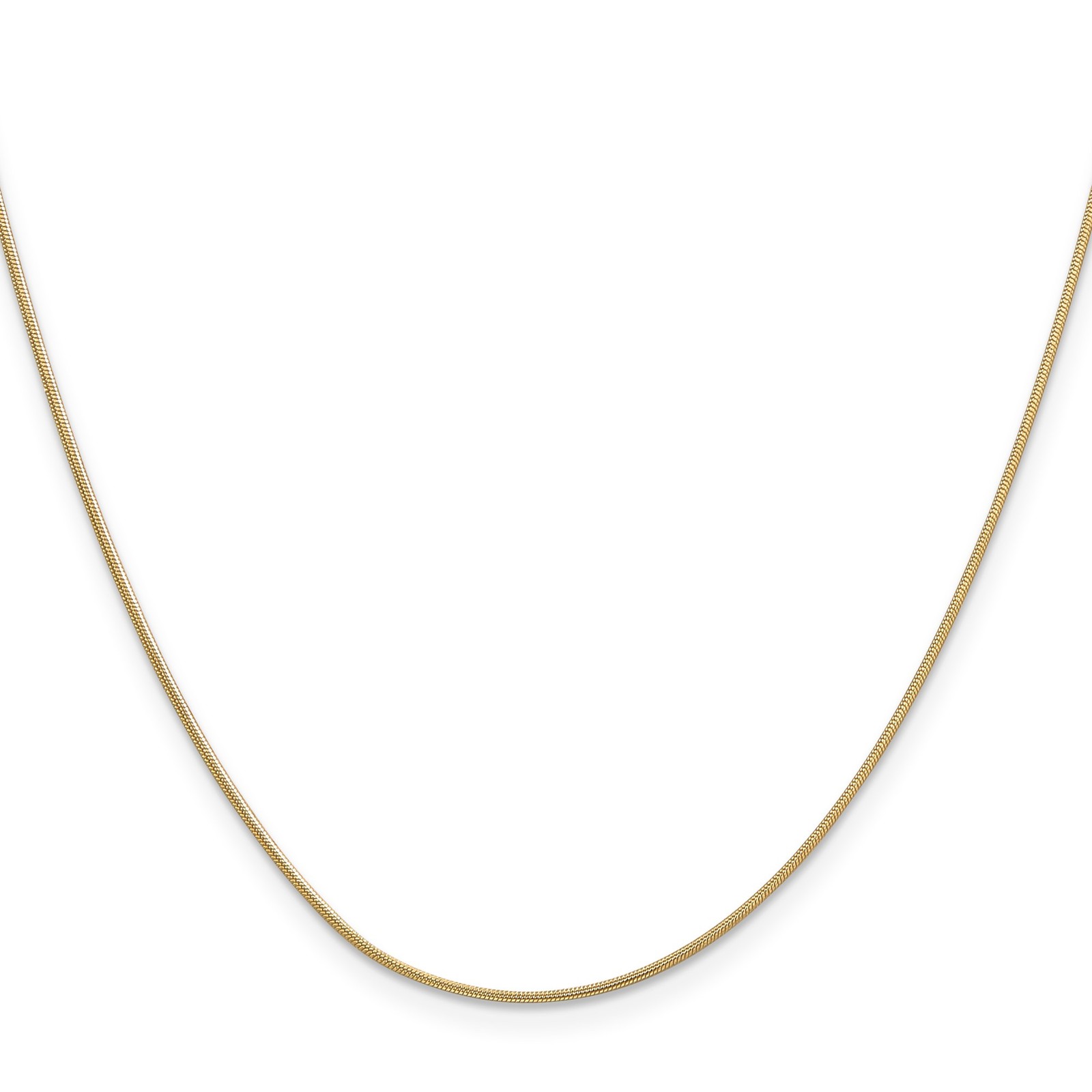 14K Yellow Gold 0.65-0.9mm Snake Chain Necklace 14-30 Inch Mens Womens