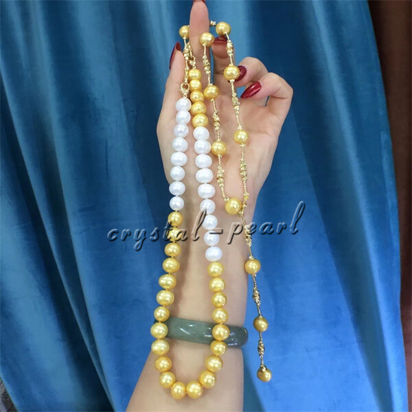 36 inch very beauthful AAA 9-10MM SOUTH SEA WHITE PEARL NECKLACE