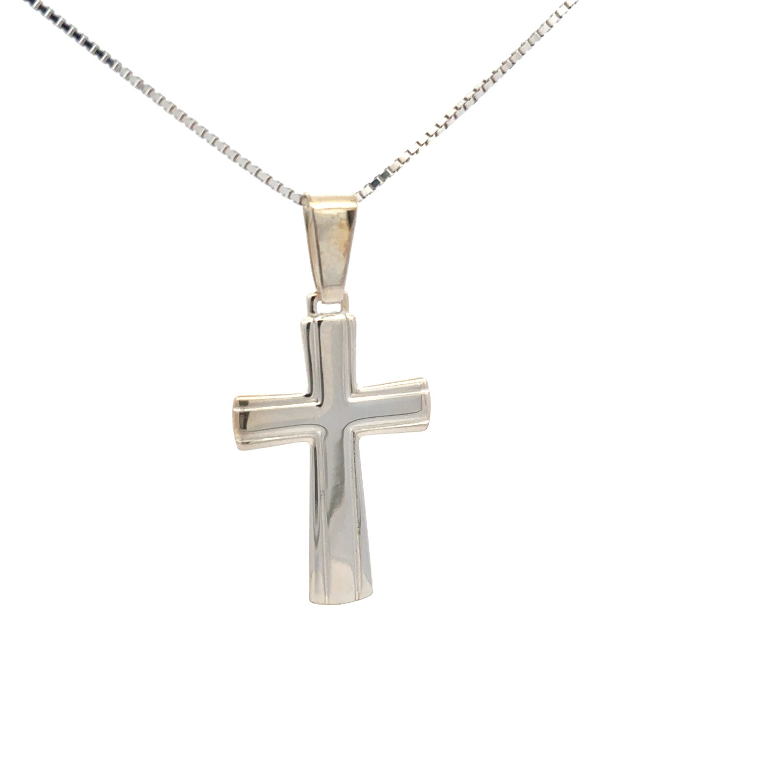 Sterling Silver Cross Pendant (3/4 x 1 1/2 Inch)