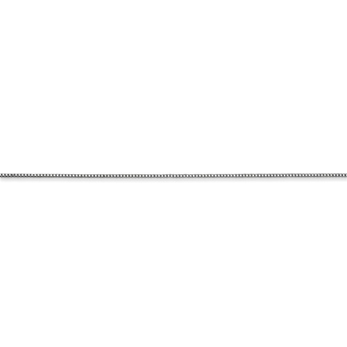 10K WHITE GOLD THIN BOX LINK NECKLACE PENDANT CHAIN 16″ 0.5 mm 0.8 grams