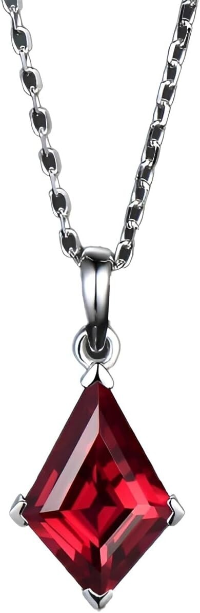 Natural Red Garnet Men’s Pendant 925 Sterling Silver Gemstone Jewelry Gift