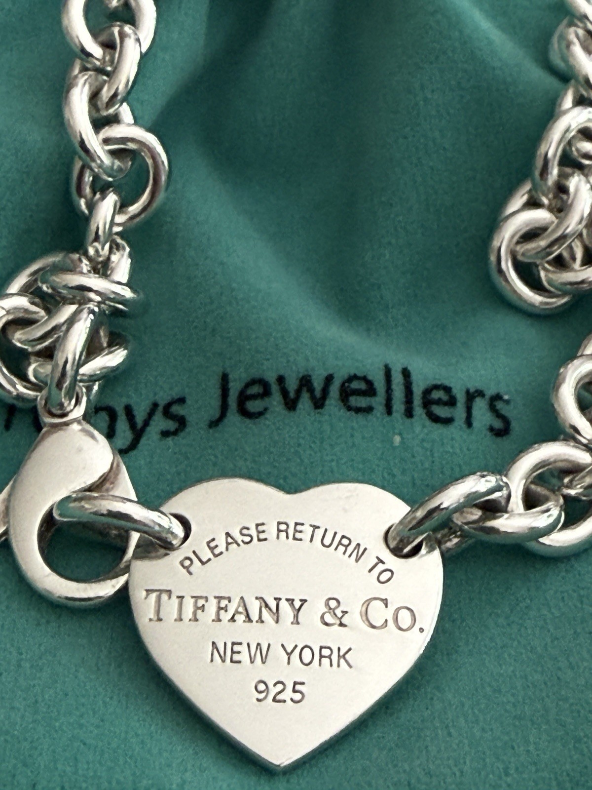 Tiffany & Co. Please Return To Tiffany Heart Tag Heart Tag Choker Necklace 15”