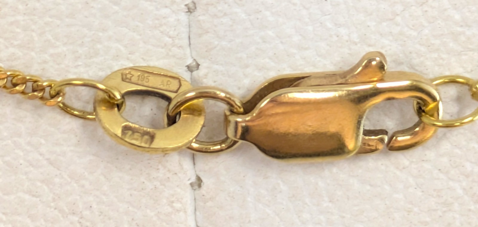 18K Gold Chain, 24” Long X 1/16”Wide