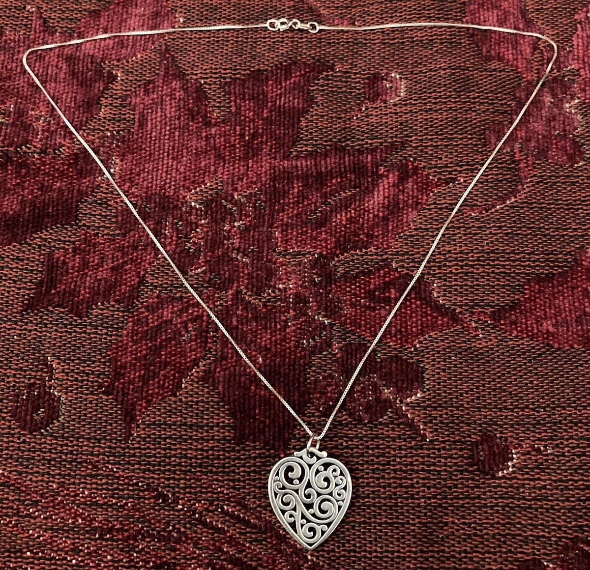 ❤️JAMES AVERY SORRENTO HEART PENDANT NECKLACE W/ STERLING CHAIN ORIGINAL BOX EUC